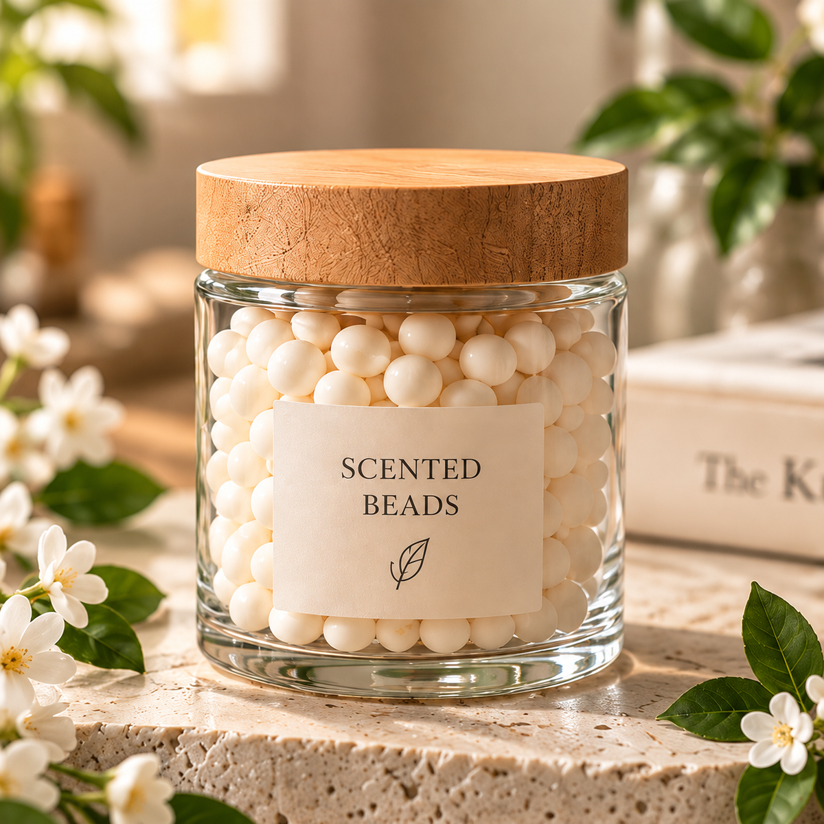 Arborvessa Glass Jar Scented Beads