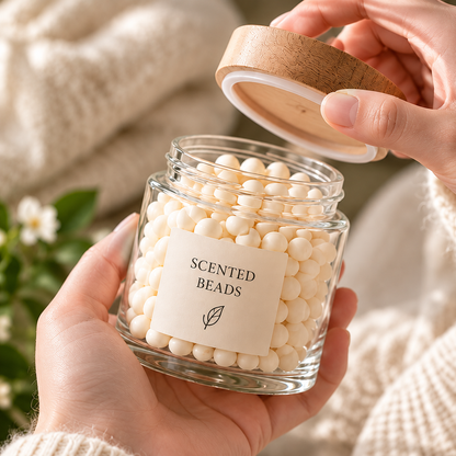 Arborvessa Glass Jar Scented Beads