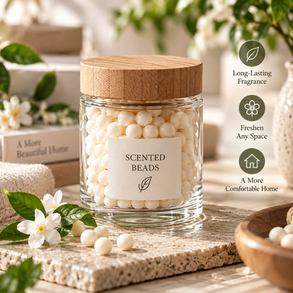 Arborvessa Glass Jar Scented Beads