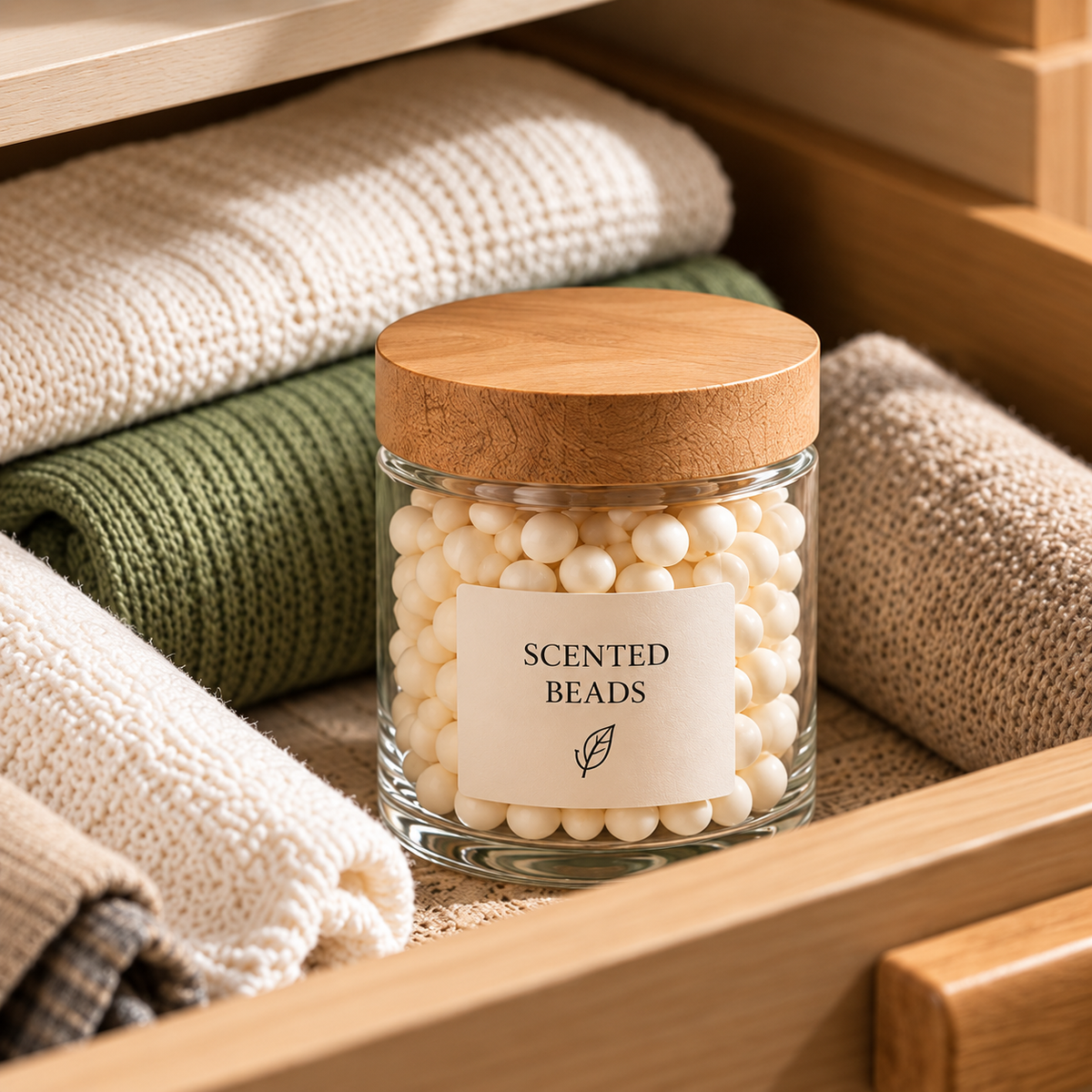 Arborvessa Glass Jar Scented Beads