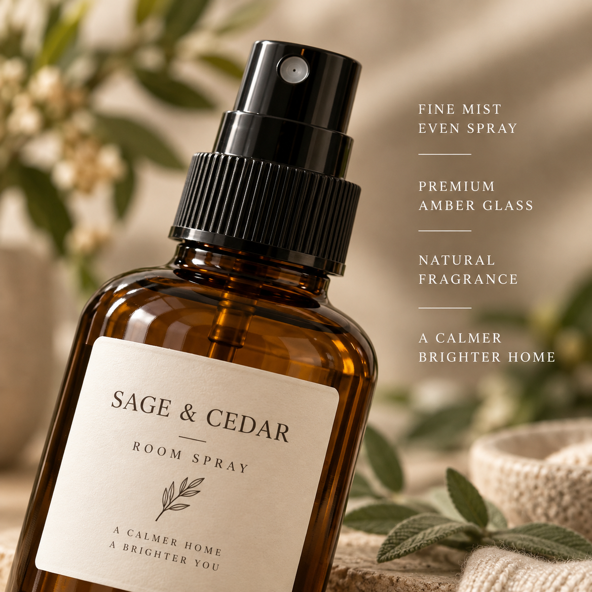Arborvessa Amber Glass Room Fragranc Spray