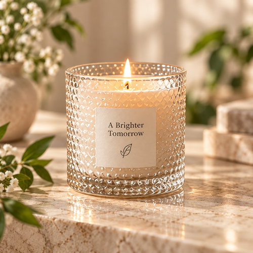 Arborvessa Textured Glass Scented Candle