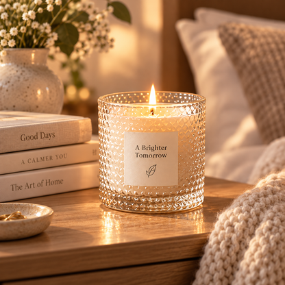 Arborvessa Textured Glass Scented Candle