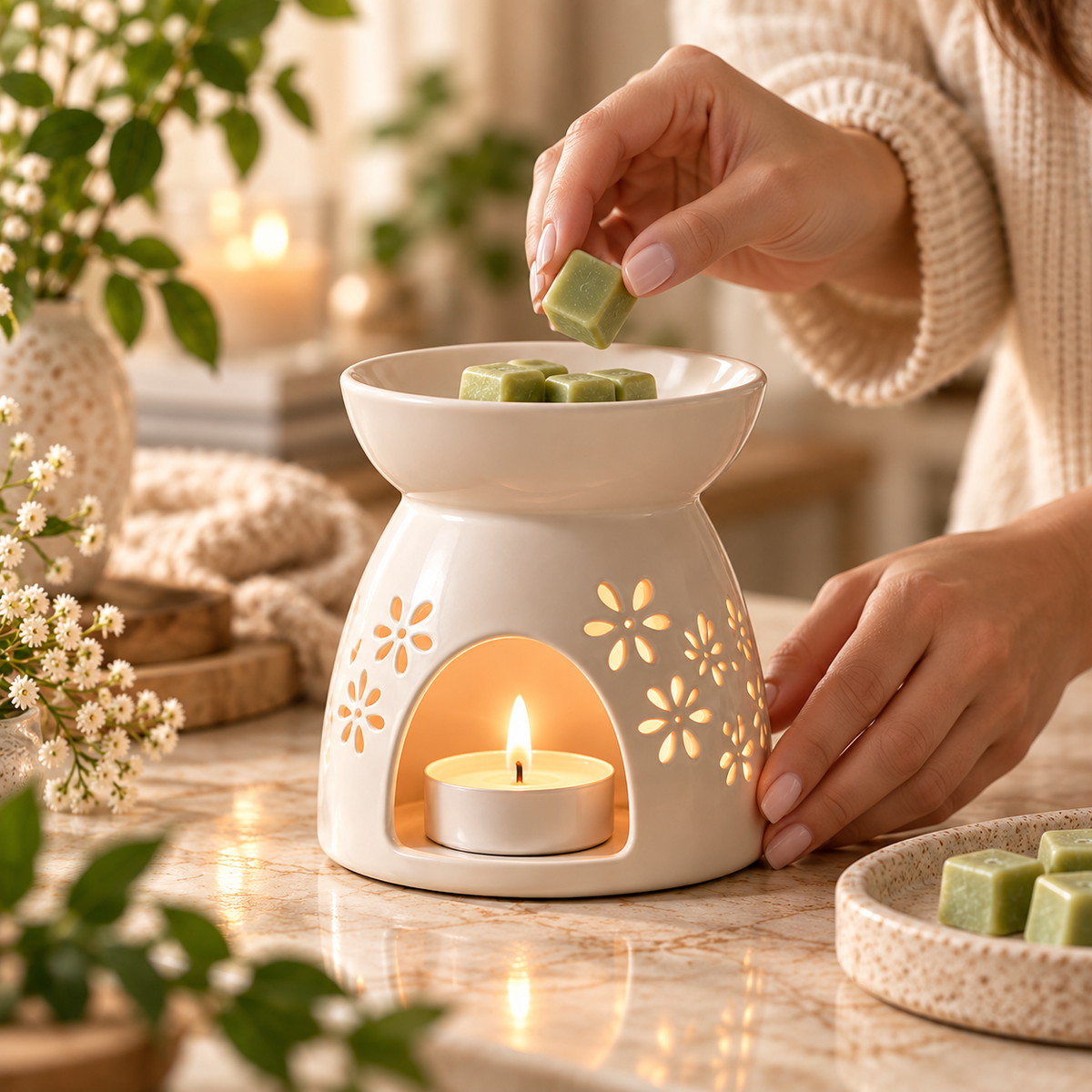 Arborvessa Floral Ceramic Wax Warmer