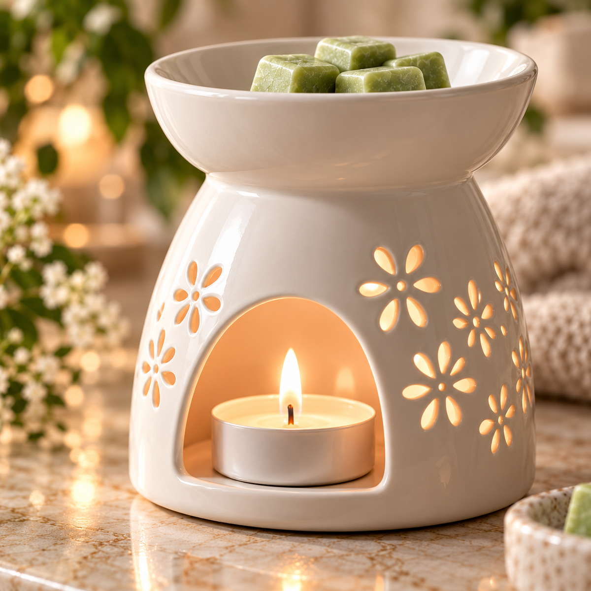 Arborvessa Floral Ceramic Wax Warmer