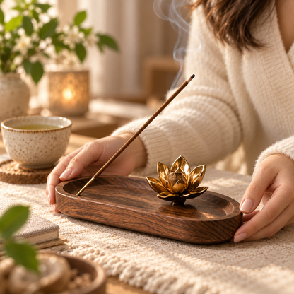 Arborvessa Golden Lotus Incense Holder